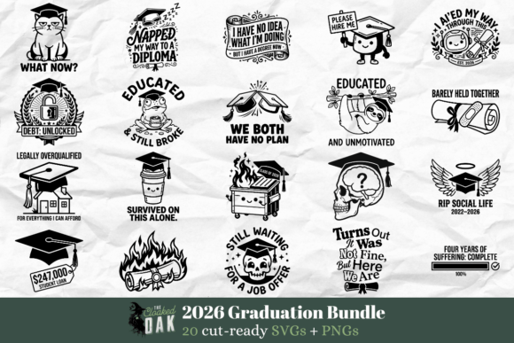 2026 Graduation SVG Bundle for Creative Sellers