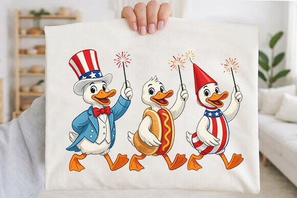 4th of July Funny Goose Png – Playful Graphics for Seasonal Content