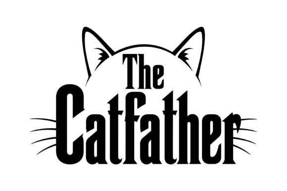 Catfather Cat Dad SVG for T-Shirt Designs and Graphics
