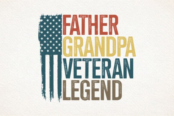 Father Grandpa Veteran Legend SVG Tshirt Graphics