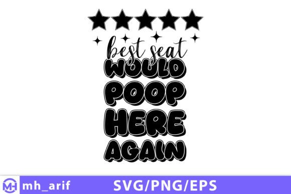 Funny Bathroom Review PNG T-Shirt Design for Blog Graphics