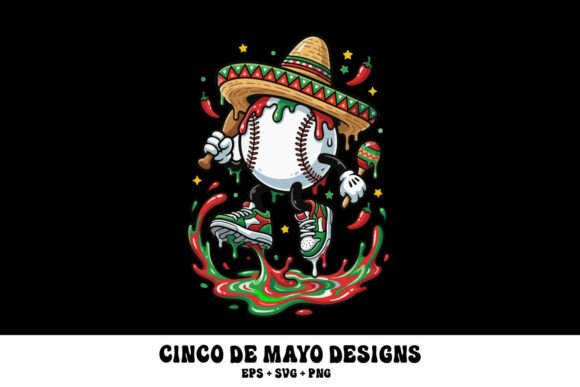 Funny Fiesta Cinco De Mayo Baseball Graphics