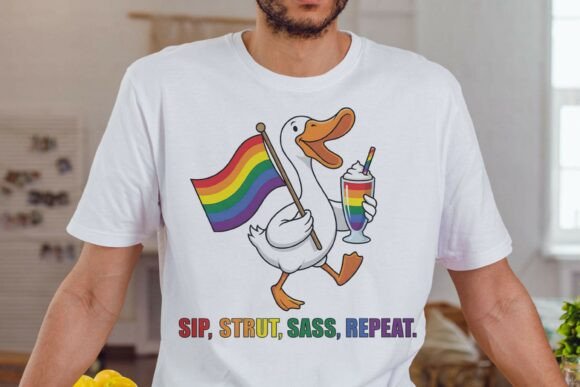 Funny LGBTQ Goose Sublimation PNG – Vibrant Graphic for Branding