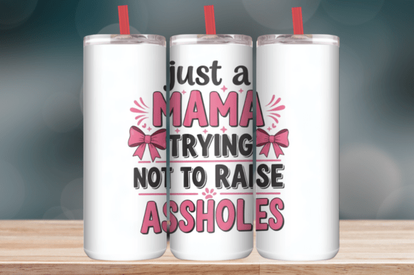 Funny Mom Life 20oz Tumbler Wrap Graphics