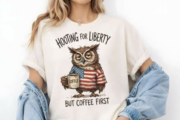 Funny Patriotic Owl Sublimation PNG – A Playful Graphic for Local Branding