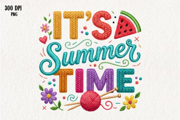 It’s Summer Time PNG – A Playful Graphic for Seasonal Designs