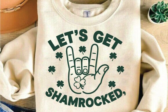 Lets Get Shamrocked St Patricks SVG PNG for T-Shirt Designs