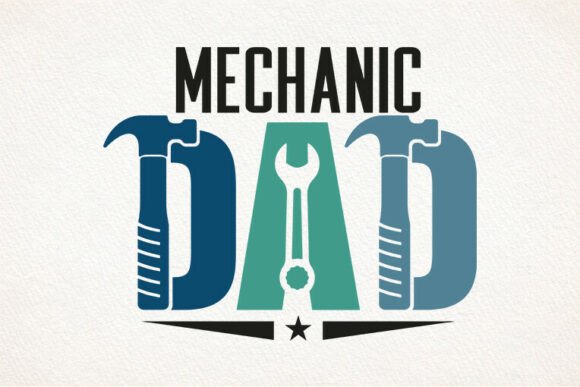 Mechanic Dad SVG T-Shirt Design for Branding and Merch