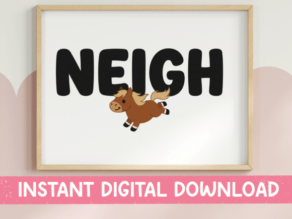 Neigh Bold Typography Horse SVG for T-Shirt Designs and Graphics