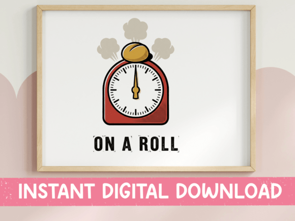 On a Roll Bread Scale Funny Kitchen Graphics for T-Shirt Designs
