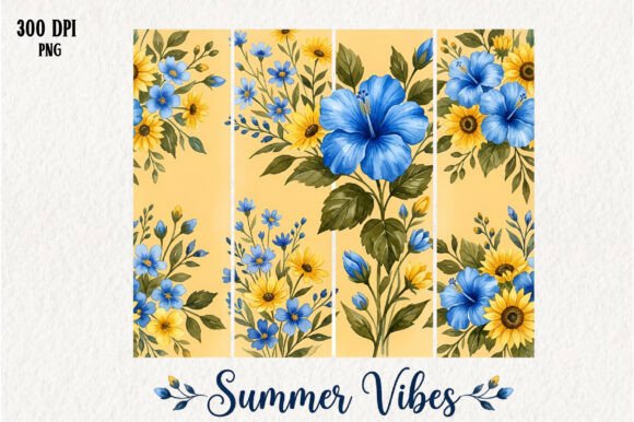 Summer Vibes Floral Garden PNG - A Versatile Graphic for Print and Design