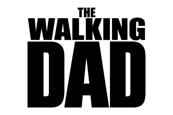 Walking Dad Bold SVG for T-Shirt Designs and Graphics